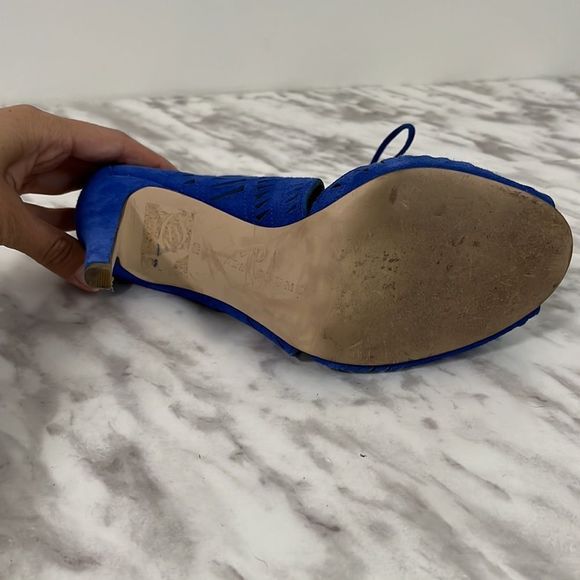 Ivanka Trump Blue Laser-cut Heels - Picture 5 of 13